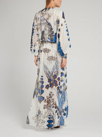 Bishop Sleeve Floral Printed Kaftan