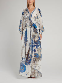 Bishop Sleeve Floral Printed Kaftan