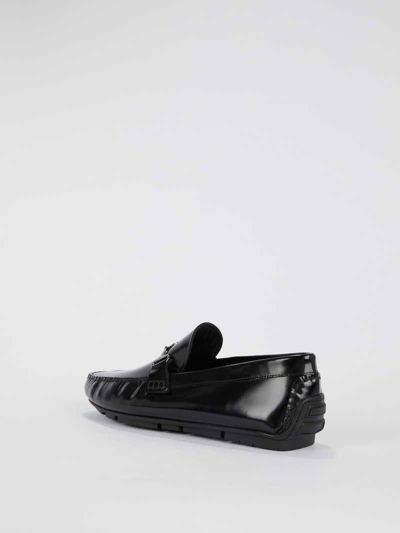 Black Patent Leather Moccasins