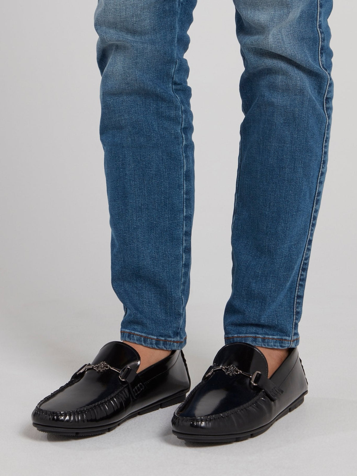 Black Patent Leather Moccasins