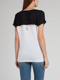 White Lace Panel Shirt