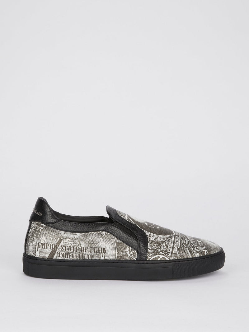 Dollar Skull Slip On Sneakers