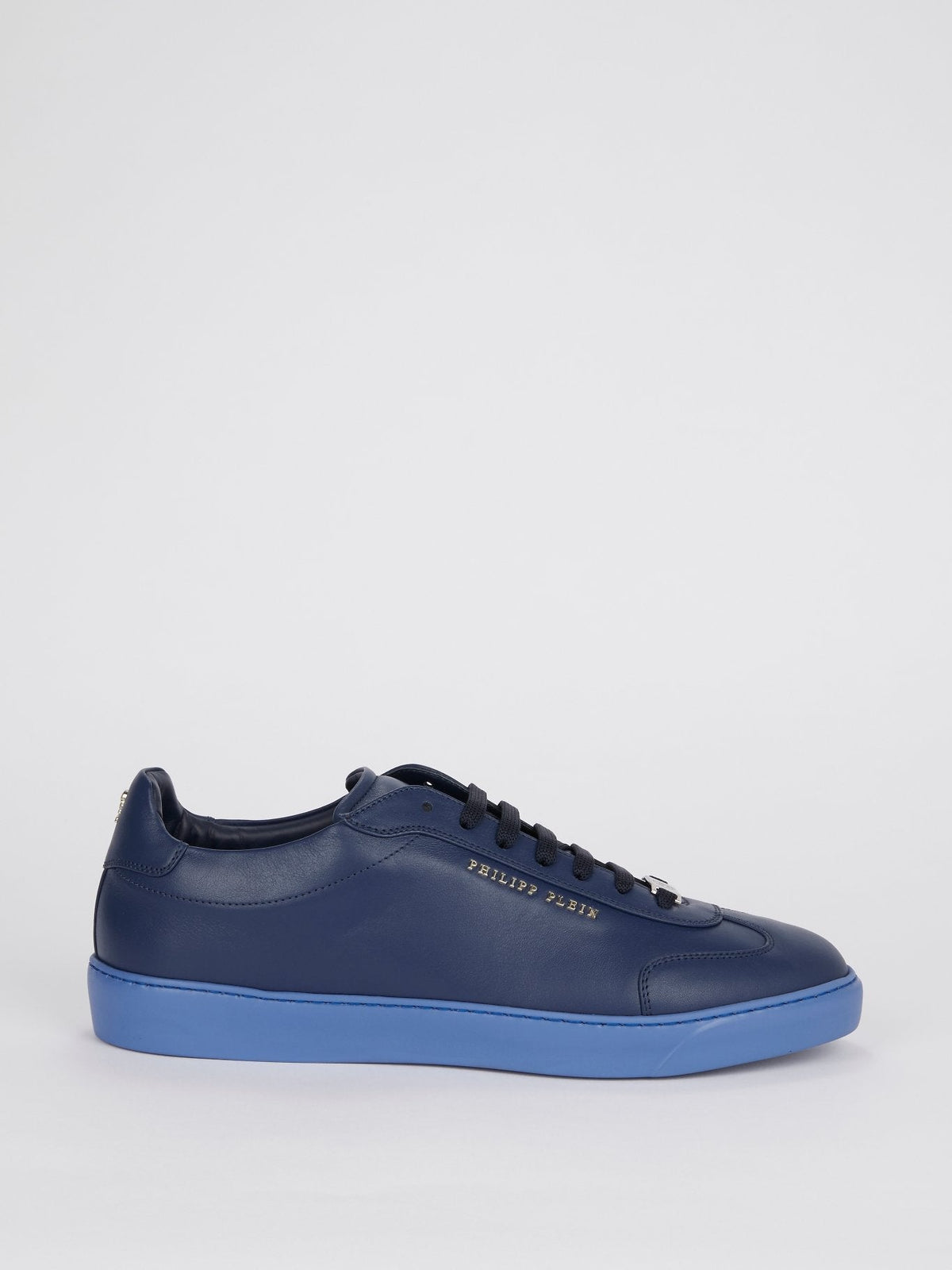 Navy Low Top Leather Sneakers