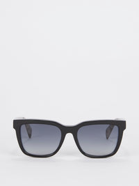 Black Sheen Grad Smoke Sunglasses