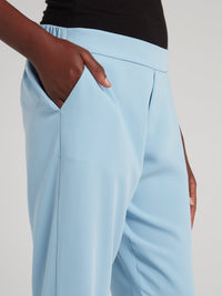 Powder Blue Waistband Track Pants