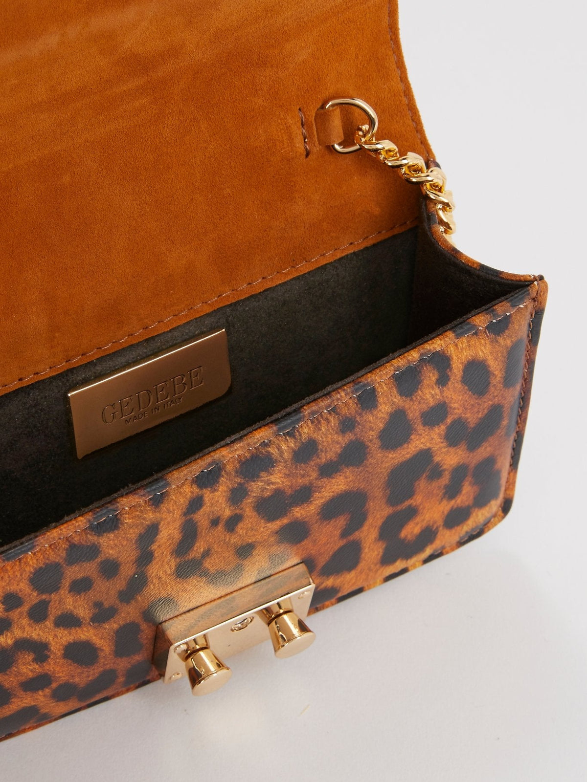 Mini Cliky Nappa Print Leopard Crossbody Bag