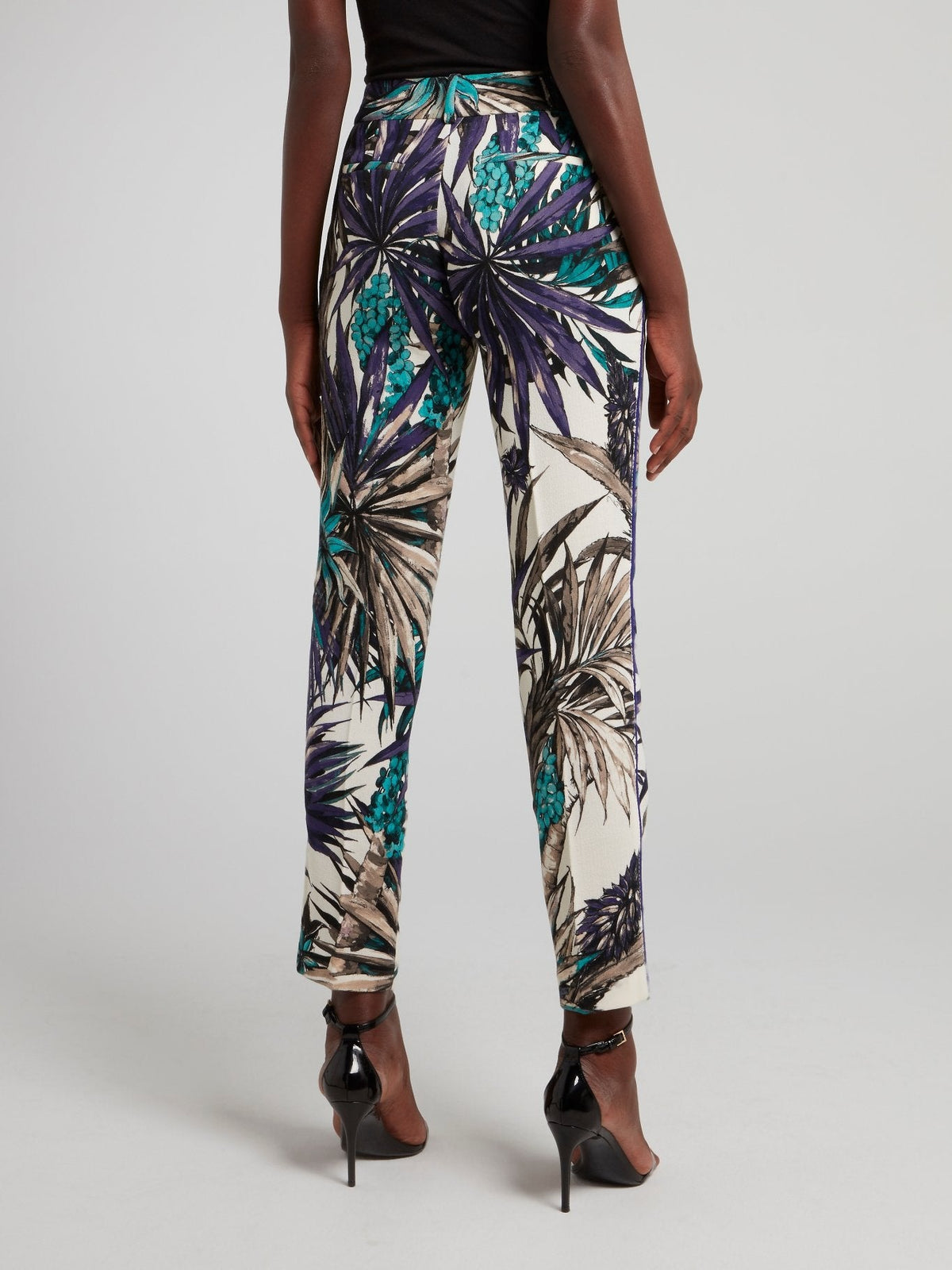 Tropical Print Capri Pants