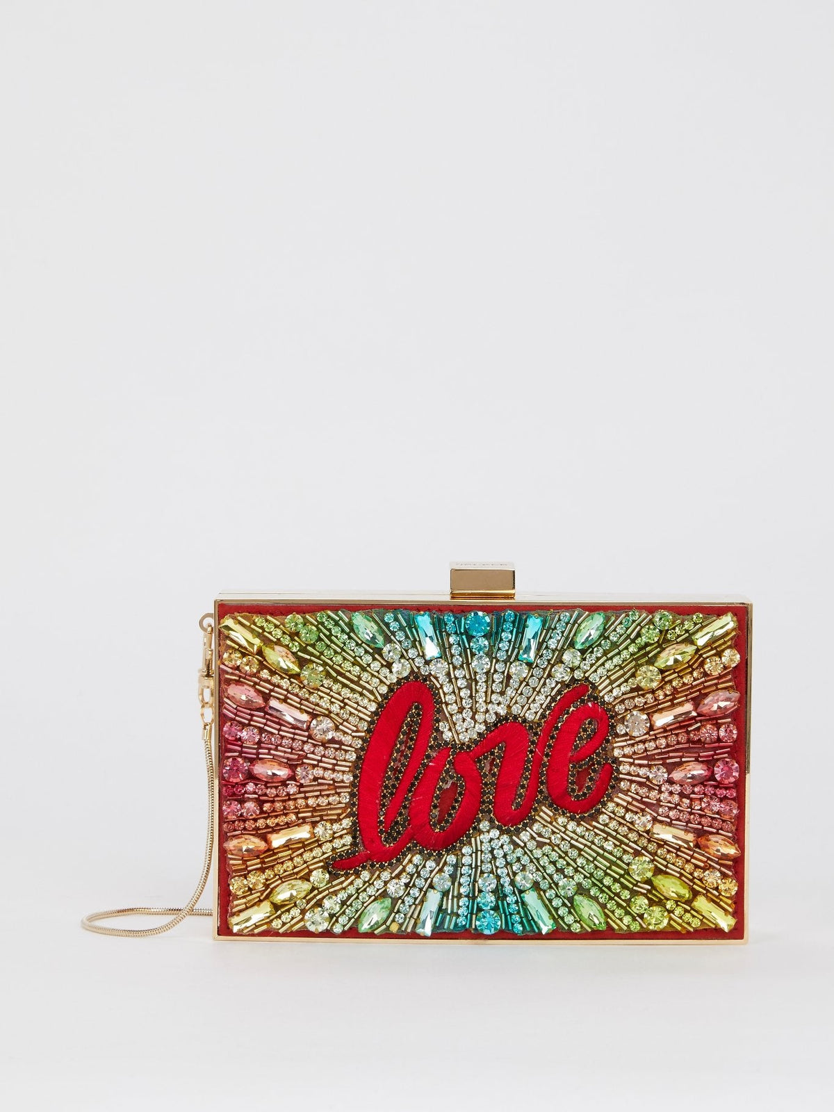 Boxy Love Rainbow Clutch Bag