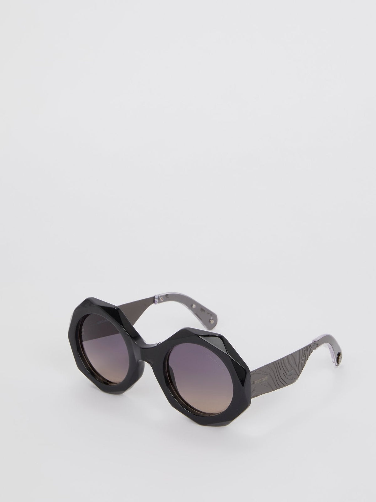 Black Geometric Acetate Sunglasses