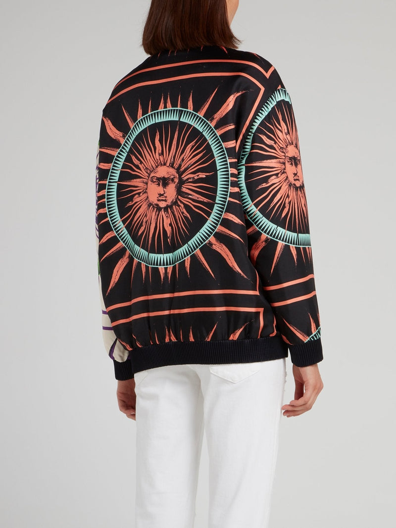 Sun Print Bomber Jacket