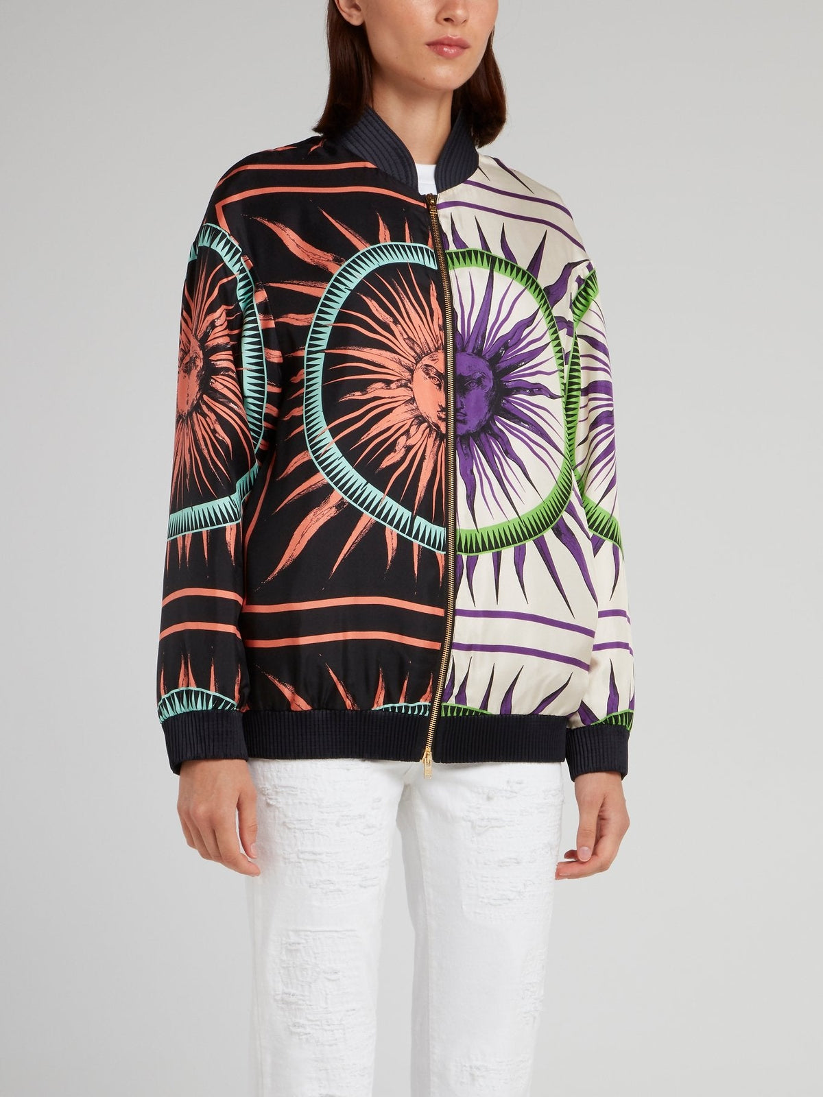 Sun Print Bomber Jacket