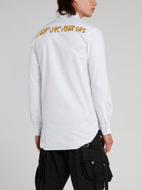 White Statement Long Sleeve Shirt