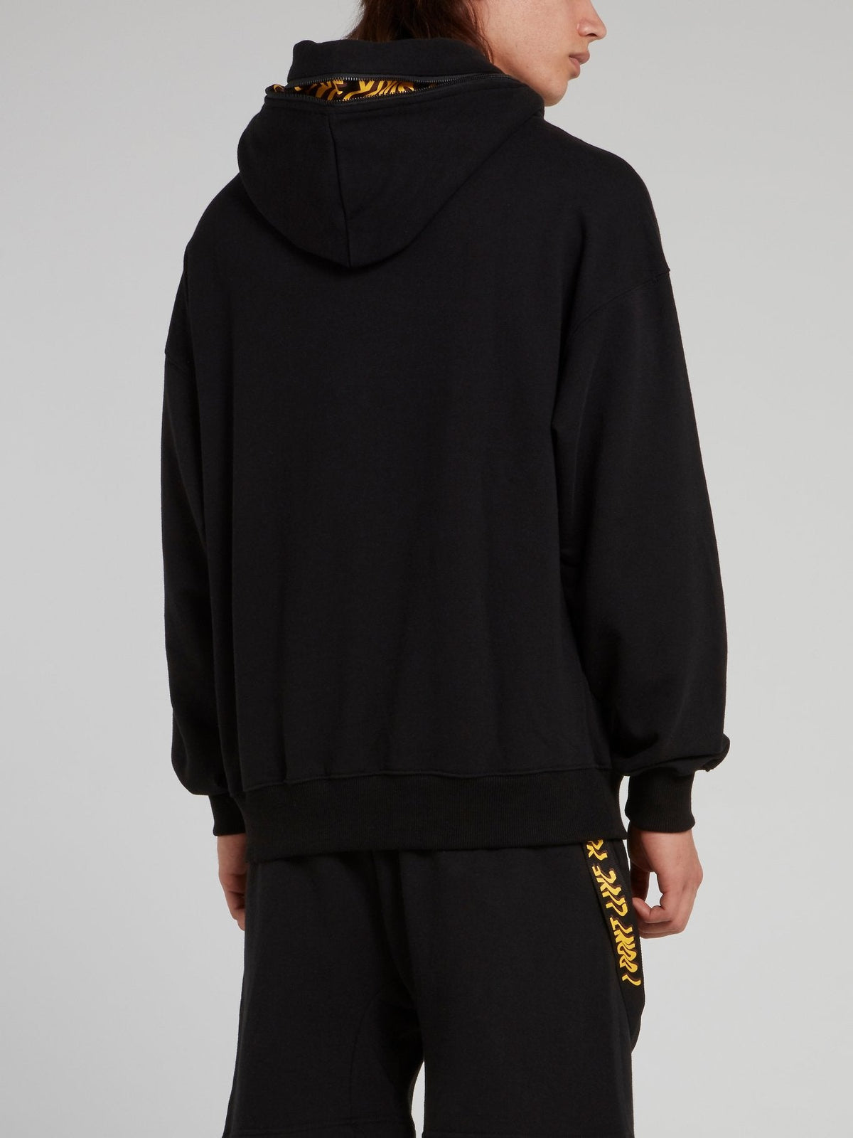 Black Hooded Statement Sweatshirt