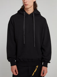 Black Hooded Statement Sweatshirt