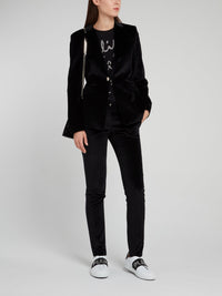 Black Velvet Skinny Trousers