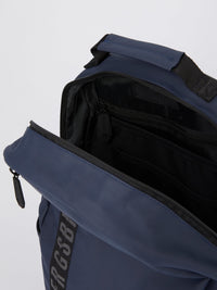 Navy Side Stripe Logo Backpack