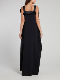 Black Asymmetric Maxi Dress