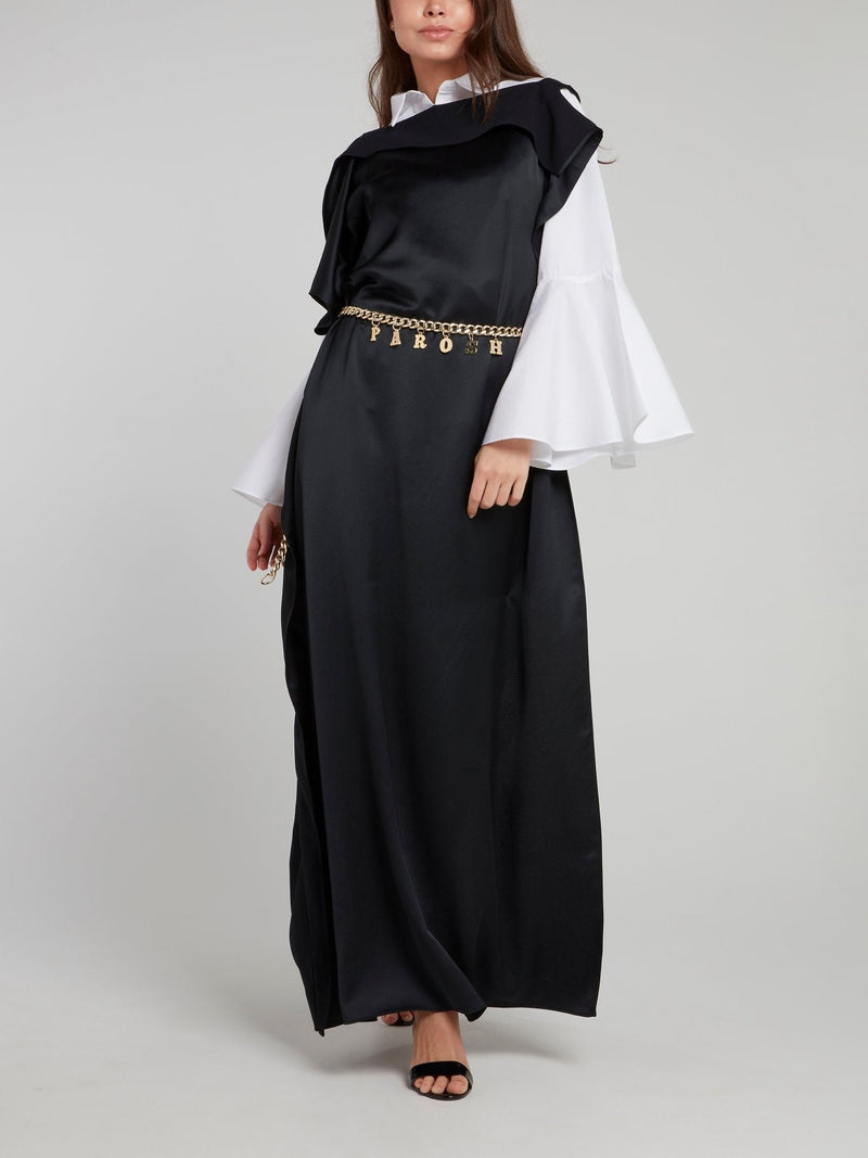 Black Asymmetric Maxi Dress