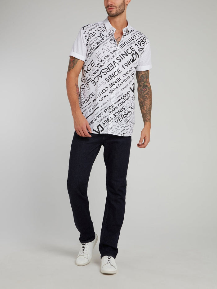 White Logo Short Sleeve Shirt