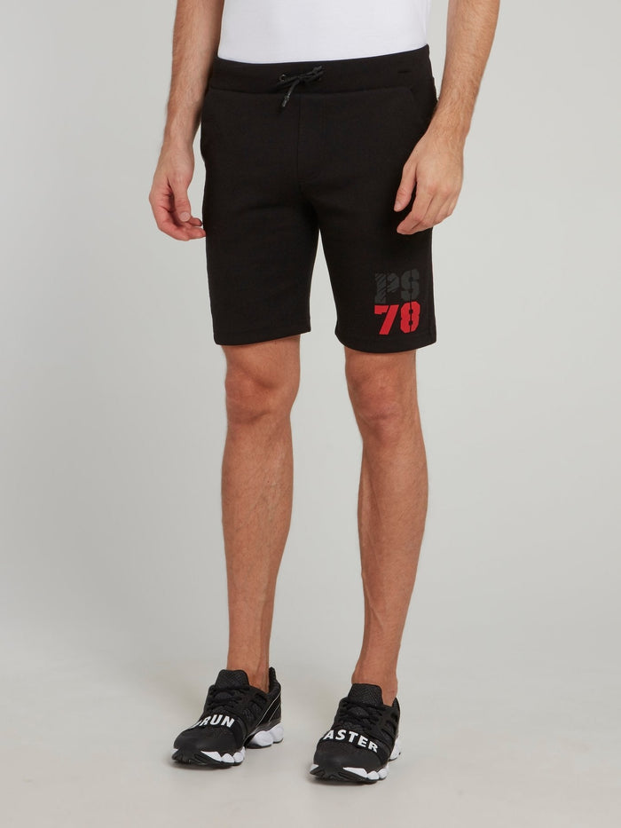 Black Side Stripe Jogging Shorts