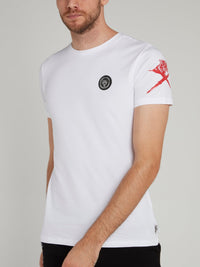 White Statement Logo Cotton T-shirt