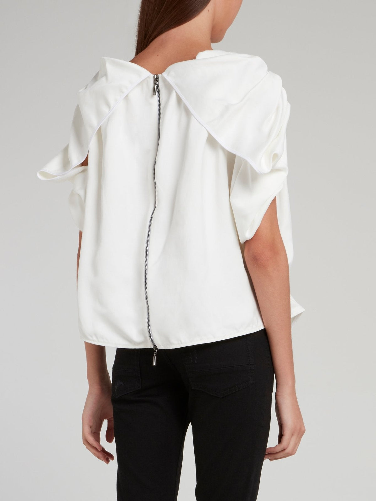 White Bateau Neckline Assured Blouse