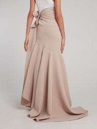 Beige Aficionado Evening Skirt