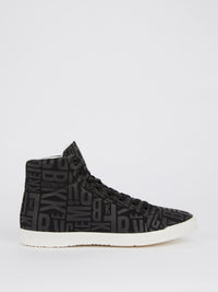 Black Monogram High Top Sneakers