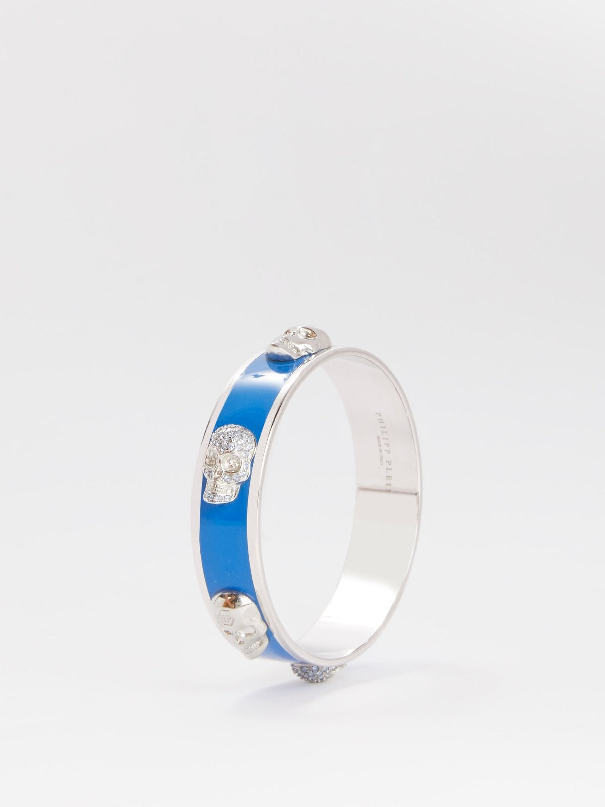 Blue Crystal Skull Bangle