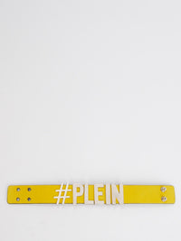 Yellow Logo Leather Bracelet