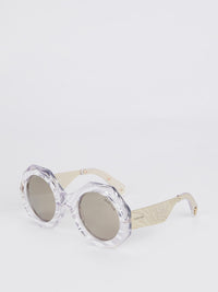 Smoke Mirror Crystal Sunglasses