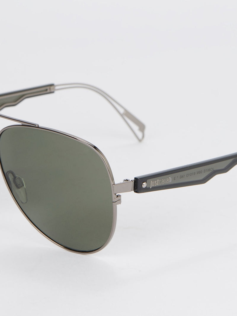 Gun Metal Aviator Sunglasses