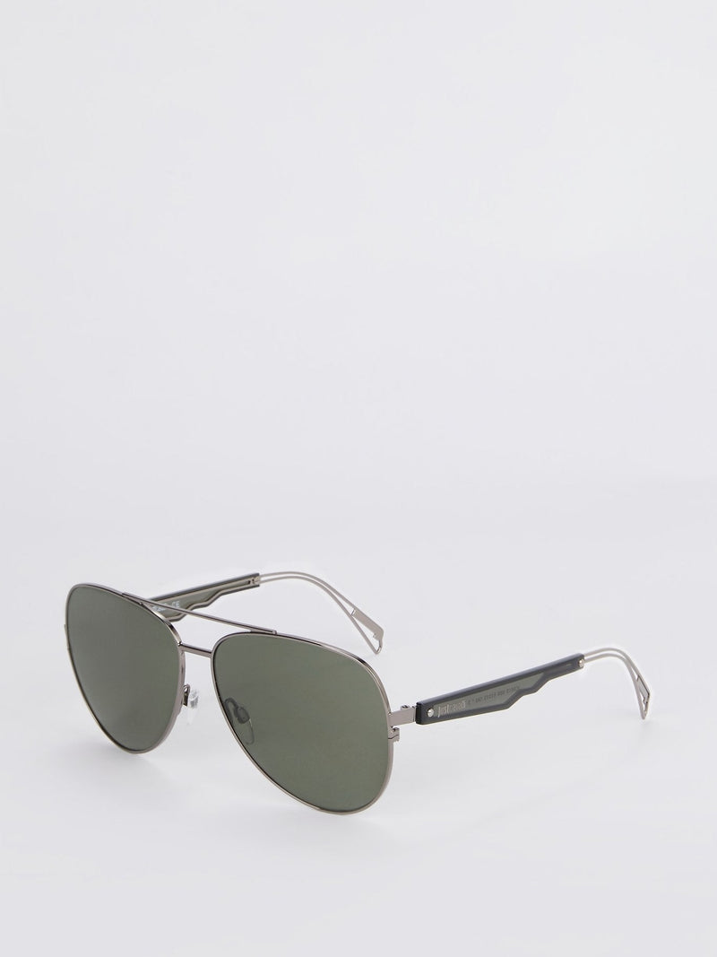 Gun Metal Aviator Sunglasses