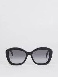 Shiny Black Square Sunglasses