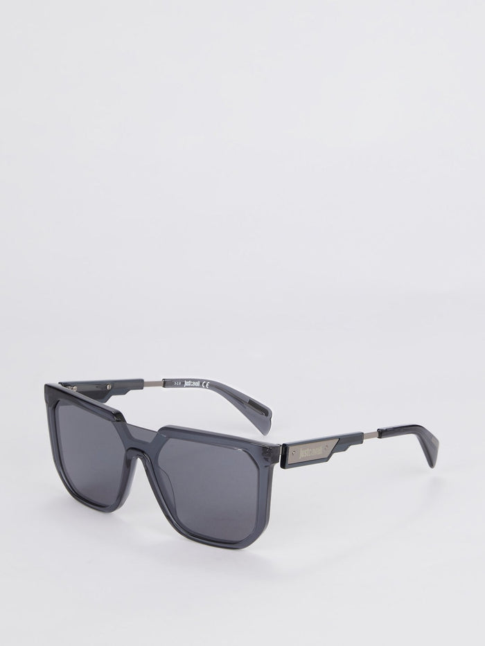 Smoke Mirror Lens Oversized Sunglasses