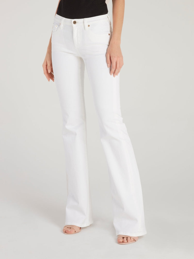 White Flared Pants