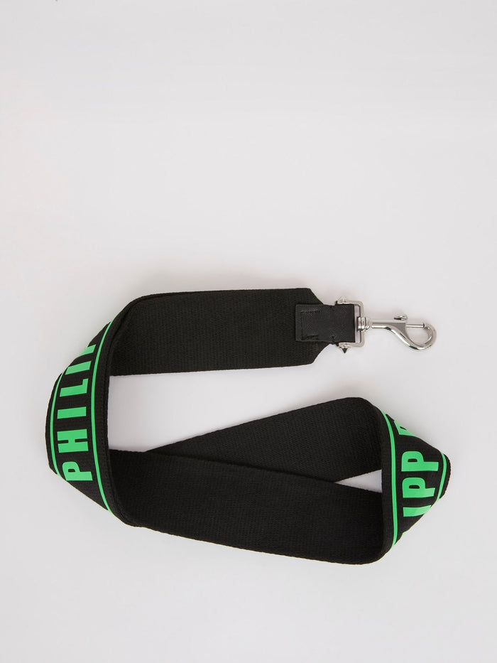 Green Logo Nylon Key Chain