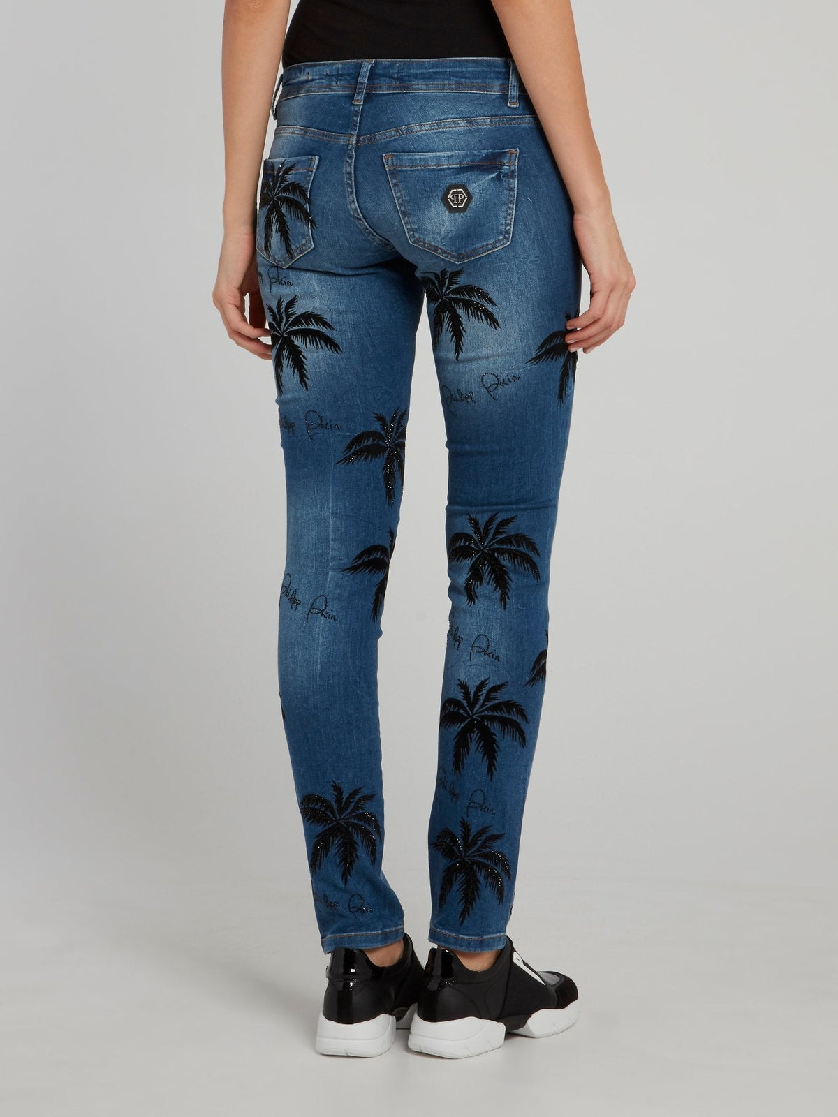 Aloha Plein Embellished Slim Fit Denim Jeans