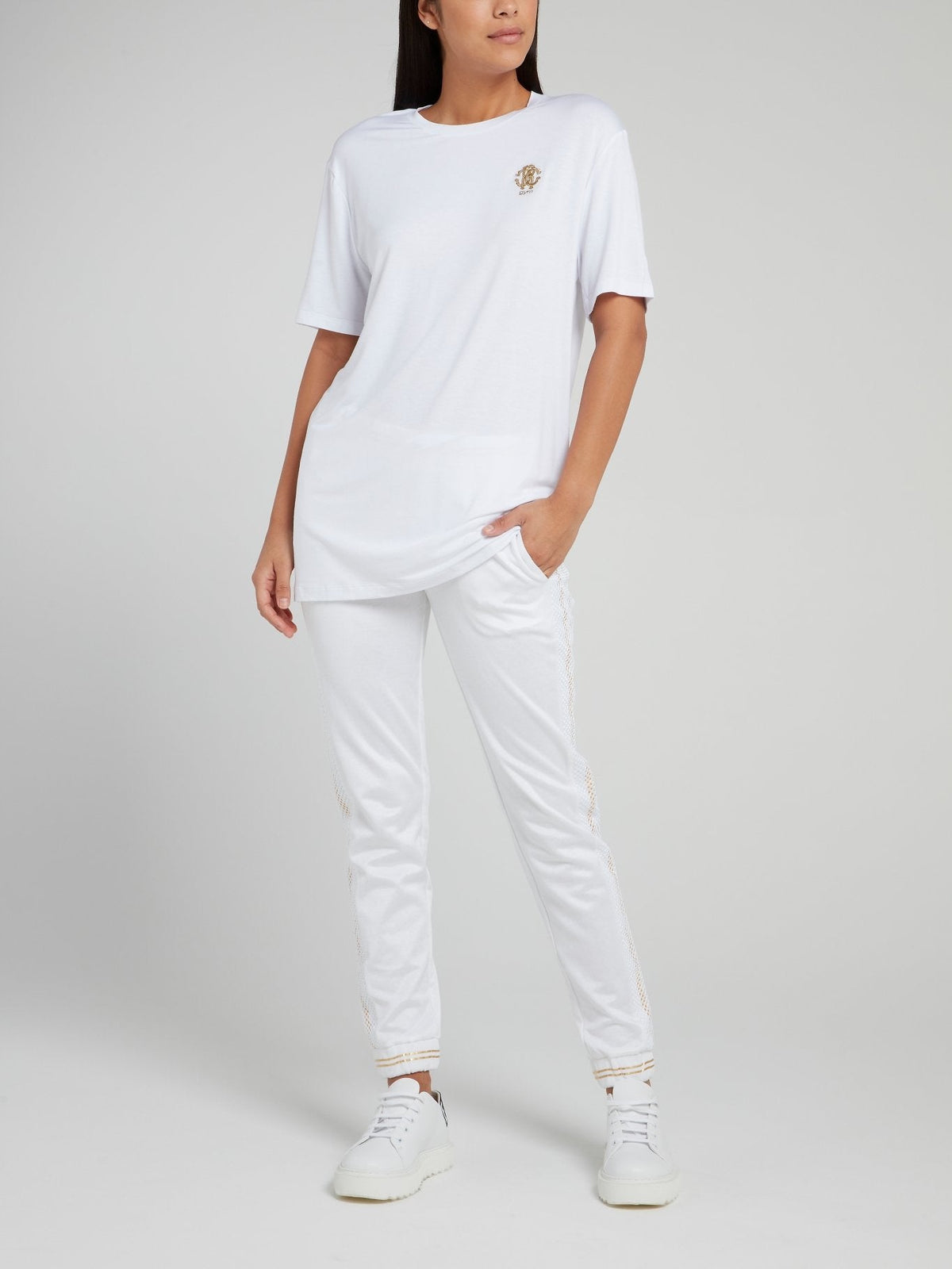 White Half Sleeve Loose T-Shirt