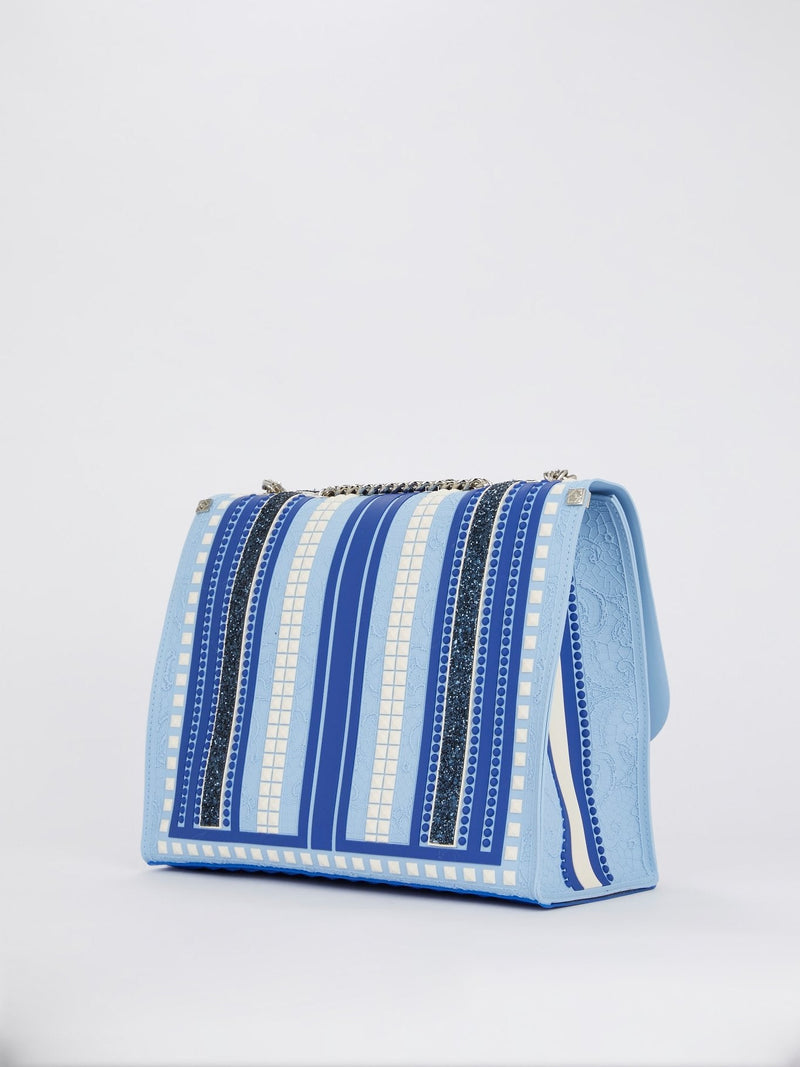 Blue Kassandra Studs Shoulder Bag