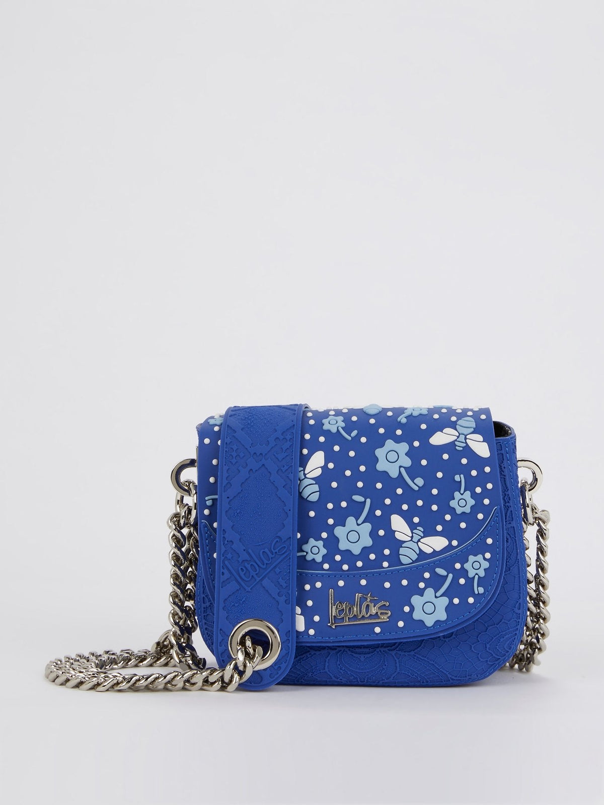 Blue Mini Dafne Bee Shoulder Bag