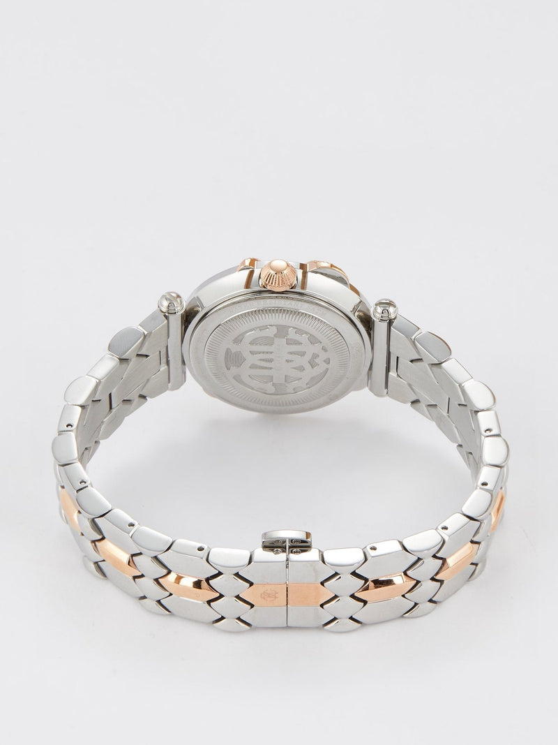 Roberto Cavalli by Franck Muller Two-Tone Snake Detail Dress Watch