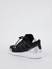 Black Logo Strap Low Top Sneakers