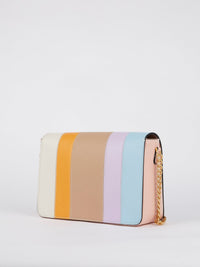 Nicole Multicolour Striped Leather Shoulder Bag