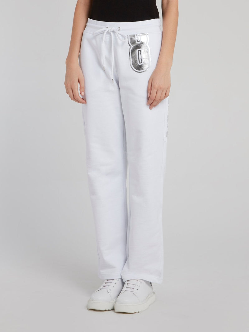 White Drawstring Fleece Pants