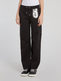 Black Drawstring Fleece Pants