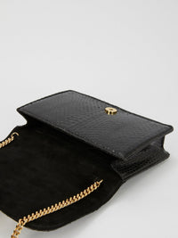 Cliky Snake Black Clutch Bag