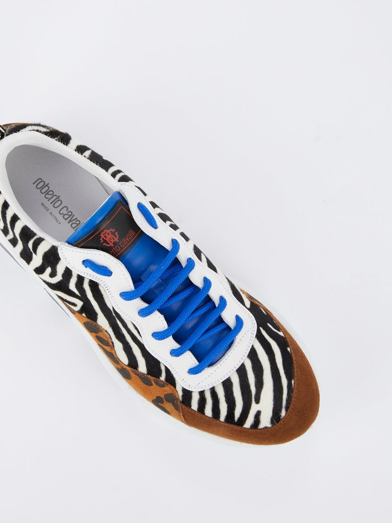 Animalier Print Pony Hair Sneakers