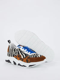 Animalier Print Pony Hair Sneakers