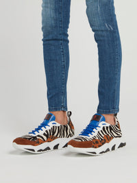 Animalier Print Pony Hair Sneakers